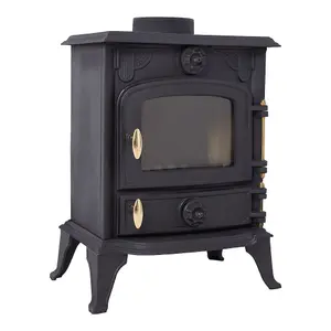 Freestanding Cast Iron Wood Burning Stove Fireplace