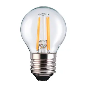 TCP E27 4W 470lm Clear Mini globe Warm white LED filament Light bulb