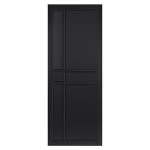 Urban Industrial City Black Internal Door