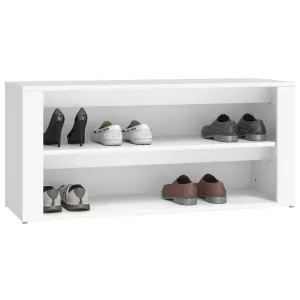 Berkfield Shoe Rack White 100x35x45 cm Engineered Wood