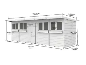 DIY Sheds 20x5 Pent Summer Shed Loglap