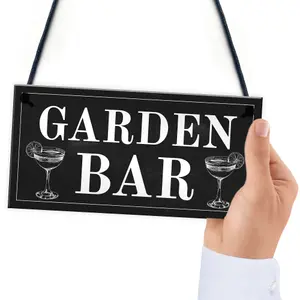 Shabby Chic Garden Bar Sign Hanging Wall Sign For Bar Summerhouse Gift