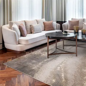 Beige Luxurious ,Modern Abstract Easy to clean Rug for Bedroom & Living Room-160cm X 230cm