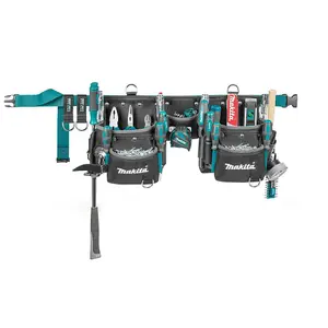 Makita E-15229 3 Pouch Super Heavyweight Duty Tool Belt Set + Strap Loop System