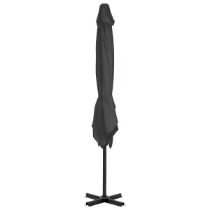 Berkfield Outdoor Umbrella with Portable Base Anthracite