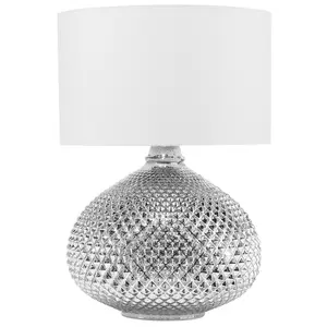 Beliani Modern Metal Table Lamp Silver MADON