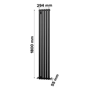 Ximax Champion CH18029A Anthracite Vertical Designer 1954BTU Radiator, (W)294mm x (H)1800mm