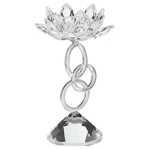 Candle Holder OVIEDO Glass Silver