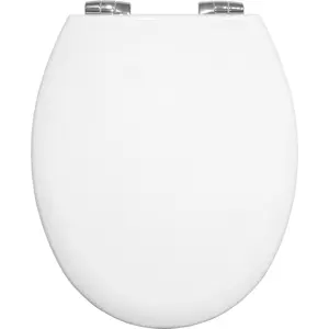 Bemis New York White Round Soft close Toilet seat