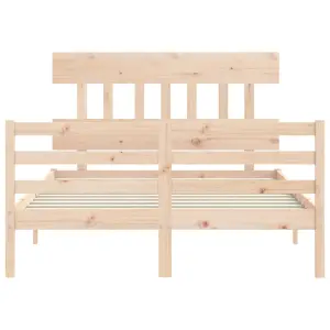 Berkfield Bed Frame with Headboard 140x200 cm Solid Wood