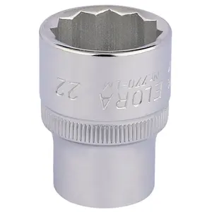 22mm 1/2" Square Drive Elora Bi-Hexagon Socket 24674