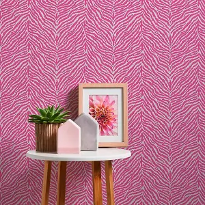 AS Creation Pink Animal Print Wallpaper Textured Paste The Wall Blown Vinyl