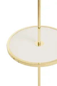 Interiors by Premier Shiny Brass Tapered Table Lamp, Easy-to-Use Switch Besides Lamp, Space-Saver Lounge Room Lamp