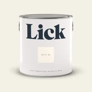 Lick White 03 Eggshell Emulsion paint, 2.5L