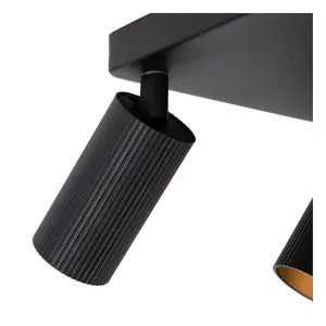 Lucide Clubs Modern Ceiling Spotlight - 4xGU10 - Black