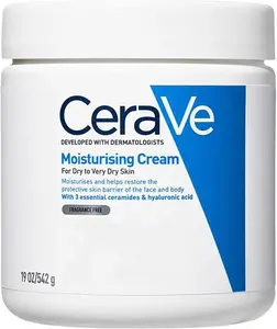 Cerave Moisturising Cream, Face & Body, With 3 Essential Ceramides & Hyaluronic Acid, For Dry To Very Dry Skin, 542 G/19 Oz