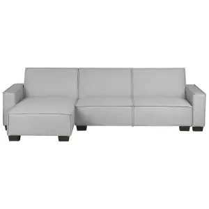 Corner Sofa ROMEDAL Light Grey Fabric Right Hand