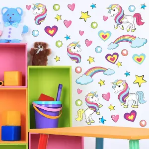 Walplus Unicorn Kids Sticker PVC Pink