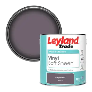 Leyland Trade Vinyl Soft Sheen Walls & Ceilings Emulsion Paint Purple Dusk (PPG13-19) - 2.5L