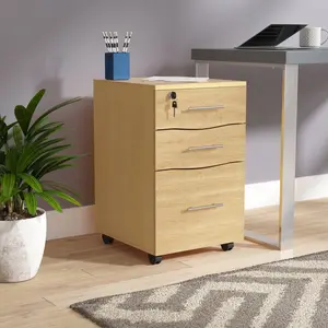 Denzel Under Desk Mobile Pedestal 3 Drawer Unit, Filing Cabinet