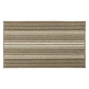 JVL Hubble Machine Washable Latex Backed Doormat, 40x70cm, Caramel