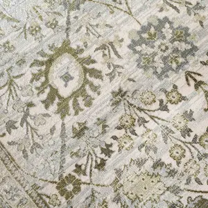 Green Vintage Distressed Bedroom Living Area Rug 190x280cm