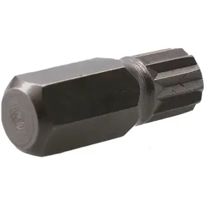 10mm Spline Bit 30mm Length 10mm Shank Chrome Vanadium Hardened Triple Square