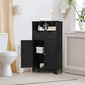 Costway Wooden Freestanding Cupboard Cabinet for Bathroom