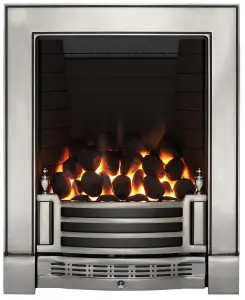 Focal Point Finsbury full depth Chrome effect Remote controlled 3.75kW Gas Fire