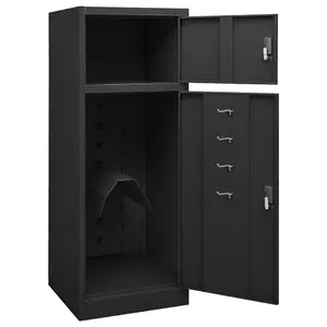 Berkfield Saddle Cabinet Anthracite 53x53x140 cm Steel