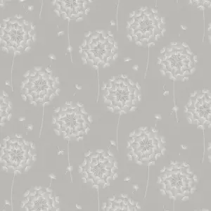 Holden Décor Opus Allora Grey Metallic effect Dandelion Embossed Wallpaper Sample