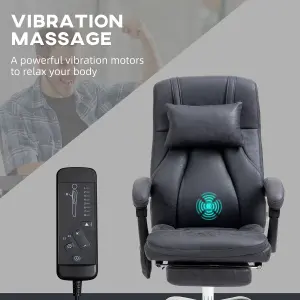 Vinsetto High Back Massage Office Chair with Vibration Point Headrest Remote