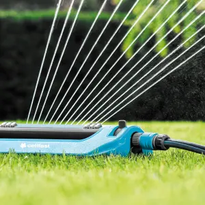 Cellfast 18 Hole Oscillating Hose Pipe Water Sprinkler Spray Garden Lawn Grass Flowers