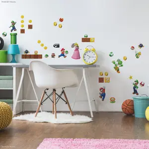 RoomMates Nintendo Super Mario Build A Scene Peel & Stick Wall Decals