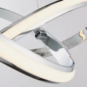 Anson Lighting Carra Chrome Integrated LED Ceiling Pendant