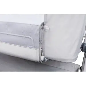 Snoozie Folding Travel Cot with Mattress Light Grey