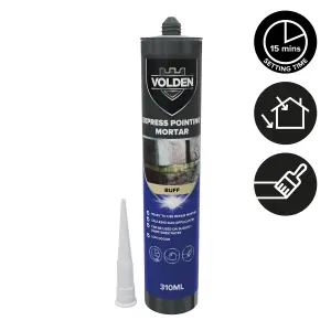 Volden Buff Pointing mortar, 310ml Cartridge - Ready for use