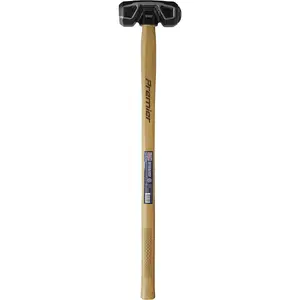 10lb Hardened Sledge Hammer - Hickory Wooden Shaft - Drop Forged Carbon Steel