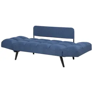 Beliani Glam Sofa Bed BREKKE Navy Blue