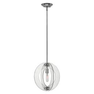 Elstead Hinkley Solstice Spherical Hanging Mini Pendant Light 1x E27 Polished Chrome