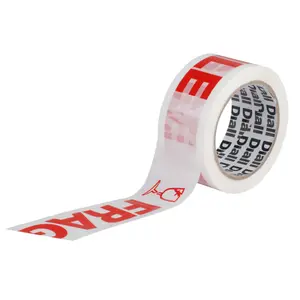 Diall Red & white Packing Tape (L)66m (W)50mm