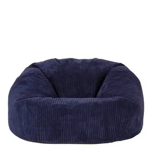 icon Kingston Classic Corduroy Bean Bag & Pouffe Navy Blue Bean Bag Chair