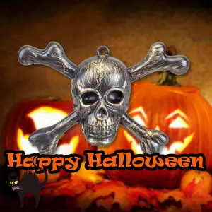 Halloween Wall Decorations Skull & Crossbones Party, Trick or Treat  Gold