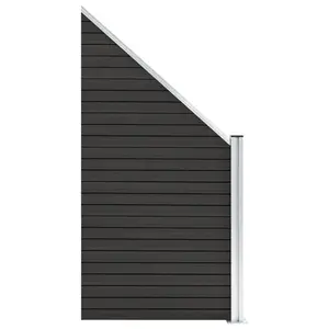 Fence Panel WPC 95x(105-180) cm Grey