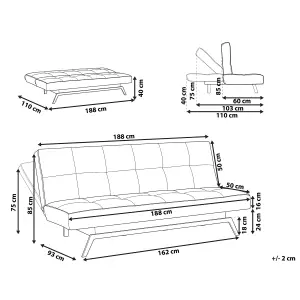 Retro Sofa Bed Multicolour LEEDS