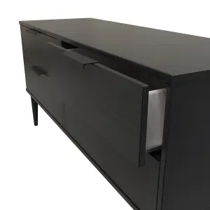 Hong Kong Ready assembled Matt black 4 Drawer Smart Chest of drawers (H)505mm (W)1120mm (D)415mm