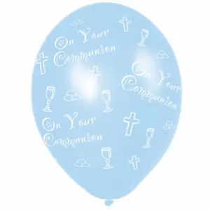 Amscan On Your Communion 11in Balloons Blue (6 Balloons)