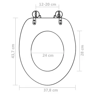 WC Toilet Seats with Lid 2 pcs MDF Green Water Drop Design