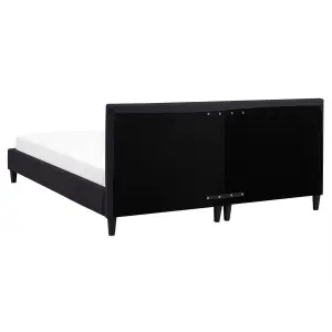 Fabric EU King Size Bed Black FITOU