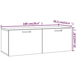 Berkfield Wall Cabinet White 100x36.5x35 cm Engineered Wood